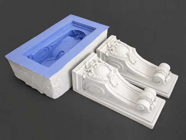 为硅胶模具制作石膏母模支撑外壳